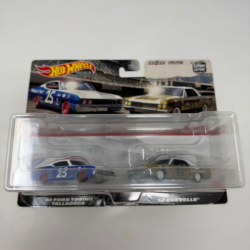 Hot Wheels Premium Car Culture 69 Ford Torino Talladega 66 Chevelle 2 Pack HFF31